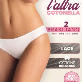 6 Slip donna Lajole tanga mini in cotone modal elasticizzato vita bassa