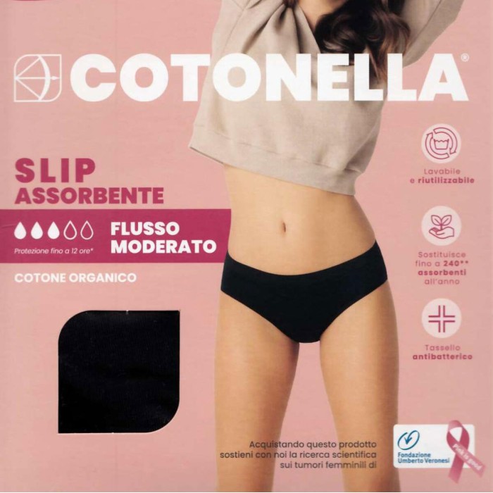 Slip donna Cotonella assorbente lavabile in leggero cotone elasticizzato