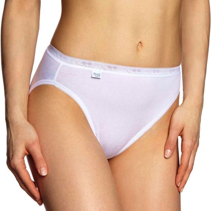 2 Slip da donna Sloggi Tai sgambati in leggero cotone elasticizzato e logo