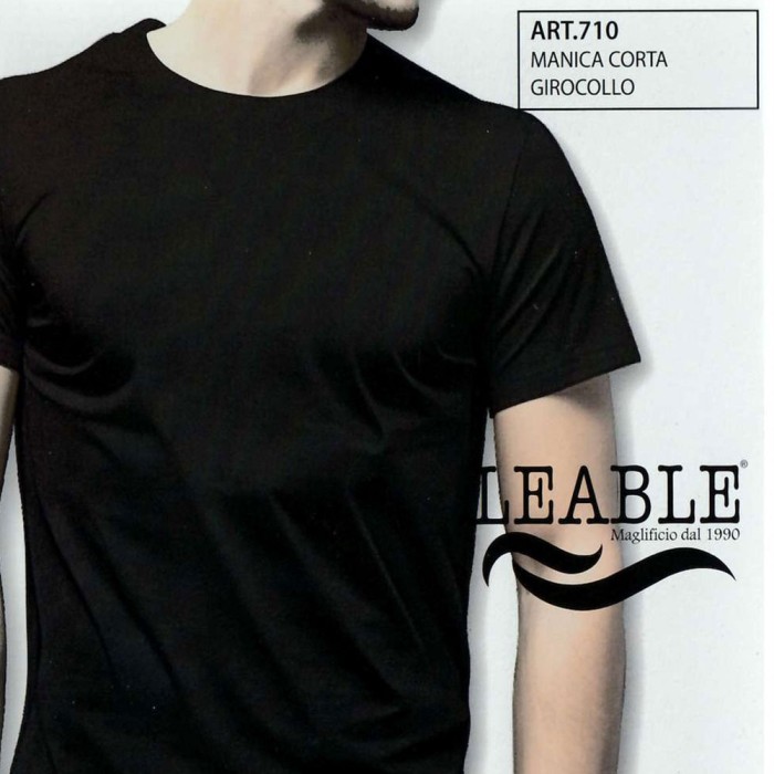 3 T-shirt uomo Leable manica corta a girocollo in cotone bi-elastico