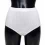 6 Slip culotte donna Effepi alte in puro cotone a maglia traforata