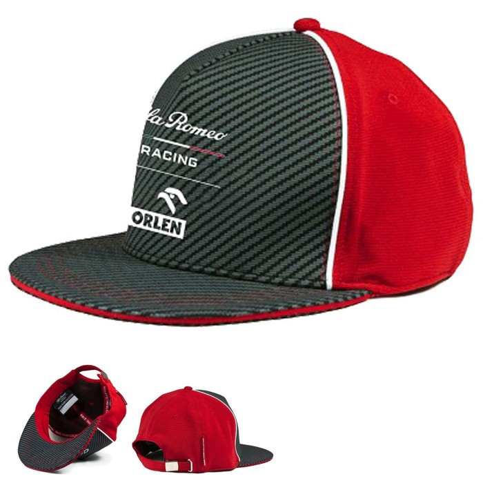 Cappellino uomo Alfa Romeo F1 Team con visiera dritta e logo stampato