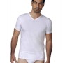 T-shirt maglia uomo Nottingham manica corta con scollo a V in cotone bi-elastico