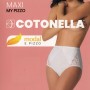 3 Slip donna Cotonella in cotone modal elasticizzato con inserti in pizzo