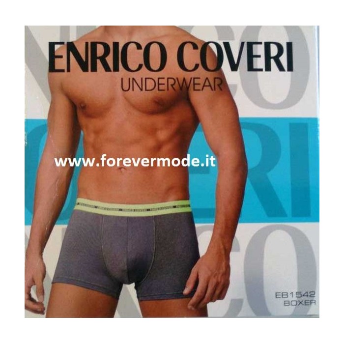 3 Boxer uomo Enrico Coveri in cotone con elastico esterno logato