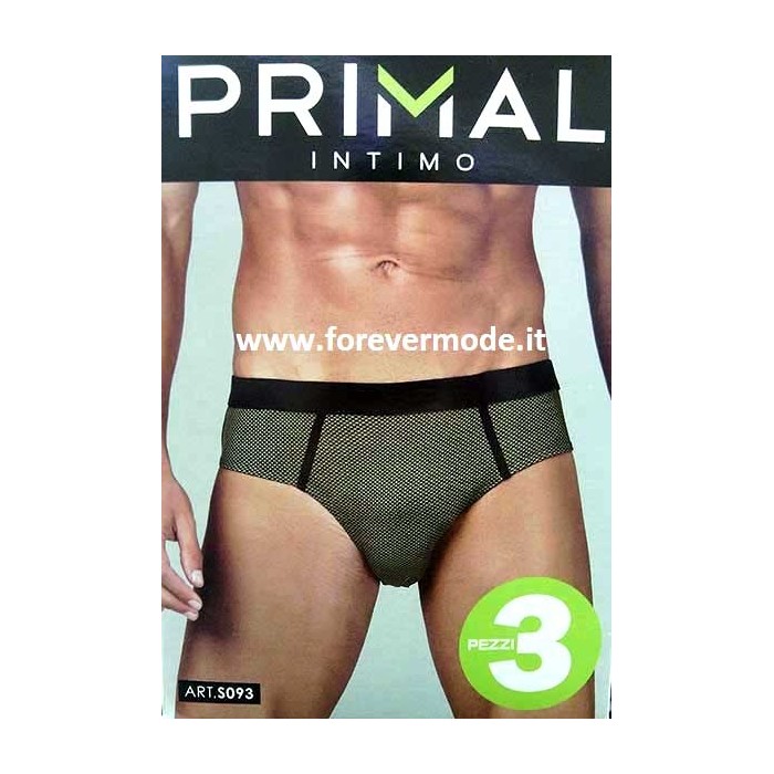 3 Slip uomo Primal in cotone cravatta fantasia con elastico loggato