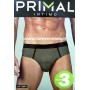 3 Slip uomo Primal in cotone cravatta fantasia con elastico loggato