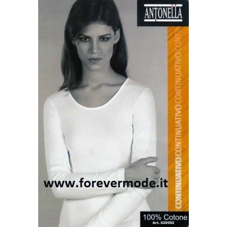 Maglia donna manica lunga in lana cotone antonella bd07 tg.8