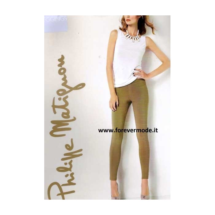 Leggings pantalone donna Matignon leggero, tasche vere sul retro