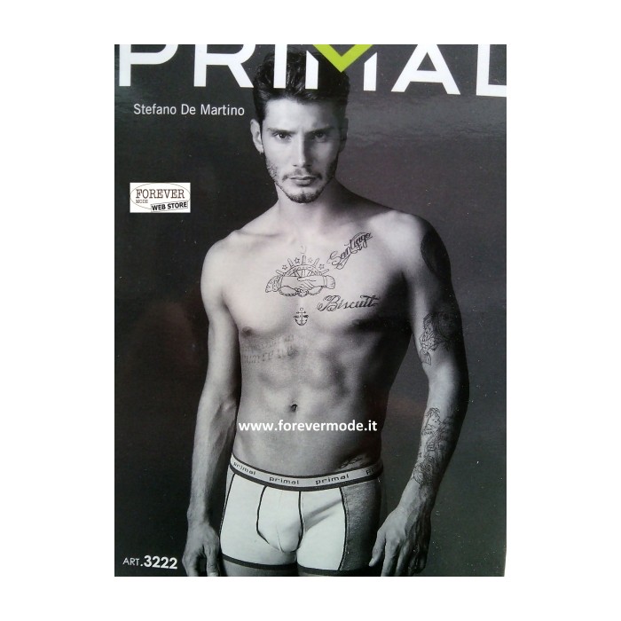 3 Boxer uomo Primal in cotone con bande ed elastico loggato