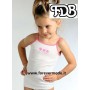 Canotta bambina FDB spalla stretta in cotone con bordo e stampa