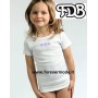 Maglia bambina FDB manica corta in cotone con profilo e stampa