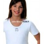 3 Maglie bambina Antonella manica corta con strass, caldo cotone